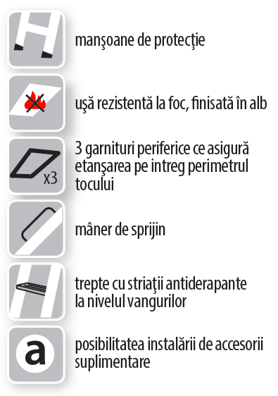 FAKRO Continut Scara de lemn LWF 45 ANTIFOC